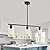 Kitchen Island Lighting, 3 light Black Farmhouse Pendant Lights Kitchen Island with Glass Shades, Island Chandelier Dining Room Lighting Fixtures Adjustable Height, Modern Kitchen Table Light Fixture