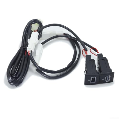 Zilimontt Caricabatteria da auto USB da 12 V per ricarica rapida QC3.0, compatibile con Golf 2006-2012 GTI R-Line MK5 MK6 materiale ABS (per QC 3.0 + PD)