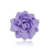 ZUWIJEQ Broches para Ropa Mujer, Flor Flamenca Pelo, Flores para Vestidos de Fiesta, Pinza Pelo Flor, Horquilla con Flor, Elegante Broche de Solapa Floral para Boda, Fiesta, Baile (Morado claro)
