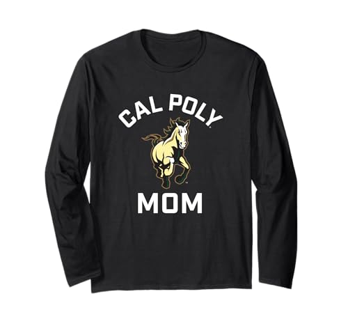 Cal Poly Mustangs Arched Mom Long Sleeve T-Shirt