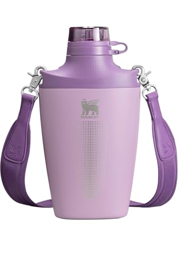 Stanley Cross Bottle | 23 oz Travel Bottle with Jacquard Strap | Leakproof Tritan Lid with Removable Straw | Insulated Stainless Steel Canteen | BPA-Free | Lilac Purple