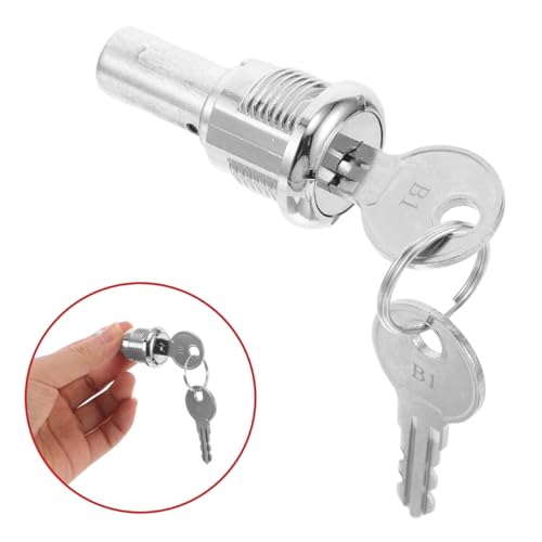 Image of Cabilock Vending Machine Lock Replacement with 2 Keys Tubular Cam Cylinder Lock for Gumball Candy Dispenser Zinc Alloy Secure Assembly 1.57 Inch Length