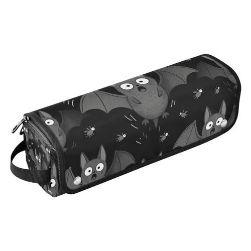 Bolsa de viaje para herramientas de cabello con tapete para plancha, organizador portátil para planchas, rizadores y planchas de cabello, diseño de murciélago espantado miniatura 1