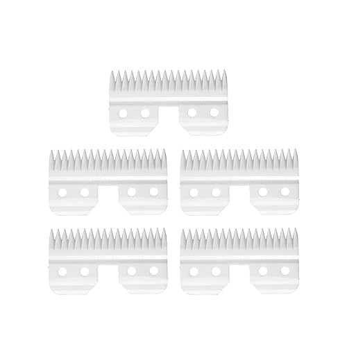 5 Pieces Cutters Tool Pet Trimmer Clipper Blade Heads Replacement 18 Tooth for A5 Style Clippers