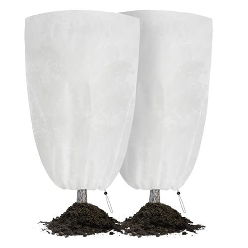 Velway Housse Hivernage Plante Exterieur 120x180cm - Lot de 2 80g/m² Voile d’Hivernage avec...