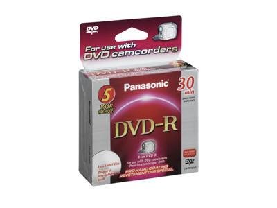 Panasonic LM-RF30V 8CM DVD-RW Single Sided Disc (30 minutes, 5 Pack)