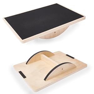 Balance Board, EntraîNeur D’équilibre Pour Adultes Planche D’équilibre AntidéRapants Planche Equilibre Pour La PhysiothéRapie Bureau Debout Renforcement Du Tronc