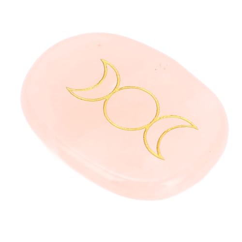 Qcwwy Auténtica piedra calmante de bolsillo de piedra de jade, alivio de la ansiedad, meditación, estrés para cartera, mochila, ideal para el estudio, el trabajo y la vida (rosa)