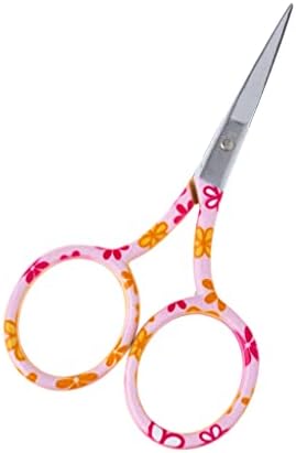 The Quilted Bear Polka Dot Embroidery Scissors - Small Sharp 3.5" Blades for use as Embroidery, Cross Stitch, School, Applique or Nail Scissors with Your Choice of Two Colours! (Pink)