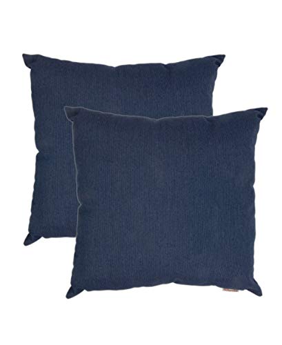 Austin Horn Classics Sunbrella Spectrum Pillow Cover Set, Beautiful Cushion Covers Bed & Living Room, Throw Pillow Cases, Indoor/Outdoor Durable Use Covers (Indigo, Square, 20