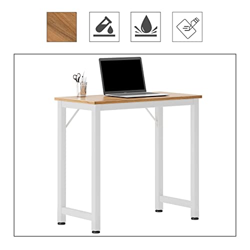 Sogesfurniture Computer Desk 31.5 Inches Sturdy Office Desk Meeting Desk Training Desk Writing Desk Workstation Desk Gaming Desk, Oak #TOP6