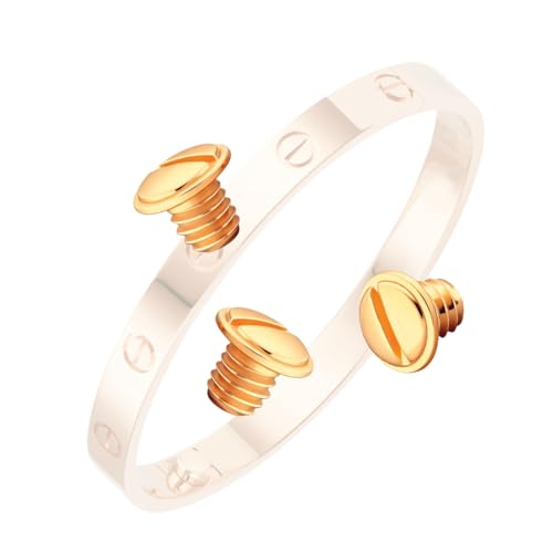 HiCycle2 Tornillos de repuesto para pulsera Cartier Love TQ 3 piezas (oro rosa)
