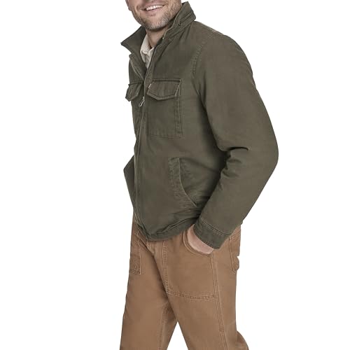Levi's Men's Stand Collar Cotton Military Jacket with Hidden Hood2
