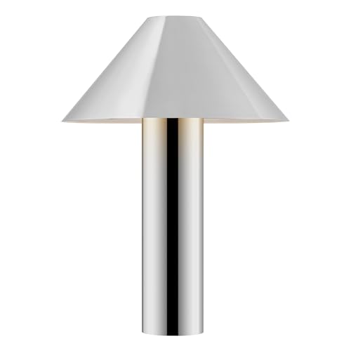 SAFAVIEH Lighting - Pia 20.5-Inch Metal Table Lamp - Chrome - Modern Minimalist...