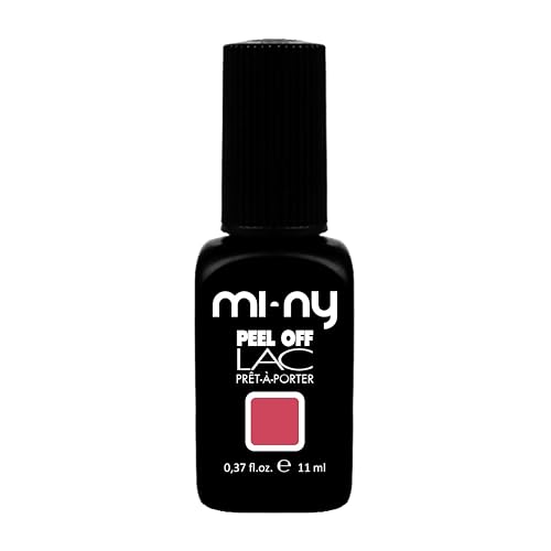 MI-NY Smalto Semipermanente Peel Off Lac rosa vintage, Cranberry, Gel senza Base e Top Coat, Rimozione con Acqua Calda, Formula Vegan Friendly, Durata Fino 15 Giorni, Manicure Rapida in 5 minuti