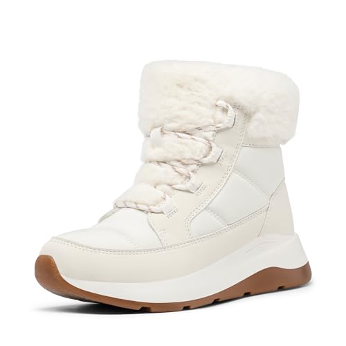 DREAM PAIRS Women's Winter Snow Boots, Faux Fur Waterproof Ankle Booties, Zaylee Ladies Comfortable Short Boots Outdoor 7 Off-white