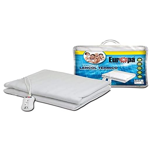 Europa Casa e Conforto, Lençol Térmico Solteiro Elétrico 220 Volts Inmetro 3 Níveis de Temperatura, cor Branco, Soft