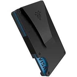 TITAN X Cartera Pro-Edition - Tarjetero Minimalista - Elegante - Seguro Bloqueo RFID - Cartera Moderna - Calidad - Ligera - Cómoda - Compacta - (Fibra de Carbono o Aluminio Gris) (Aluminio, Negro)