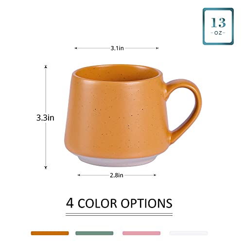 Cutiset 13 Ounce Multicolor Ceramic Coffee Mugs, Unique Glazed Microwave Safe And Oven Safe Coffee Mug,For Tea,Coffee And Hot Chocolate,Set Of 4 #TOP1