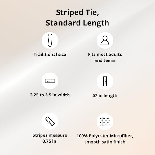 Image of tiemart Men's Striped Tie Standard Length