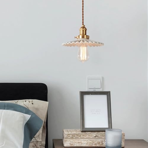 Suspension E27 céramique pour rénovation éclairage chambre et intérieur - 4