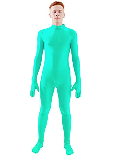 Image of Ensnovo Mens Mock Neck Full Body Unitard Spandex Zentai Suits Costumes