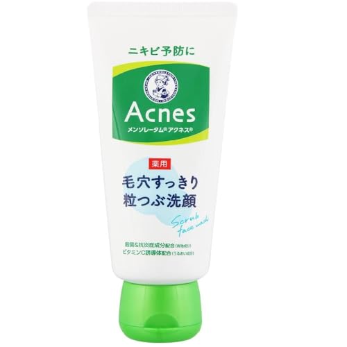 【医薬部外品】メンソレータム アクネス ニキビ予防薬用 毛穴 すっきり 粒つぶ 洗顔 130g×5個