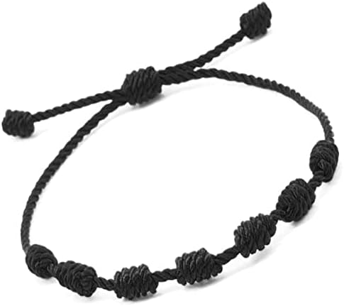 PHITECUS Bracelet 7 knots for protection, Evil Eye and Good Luck. Buddisth String. Thread/Amulet for prosperity and success. Talisman for Womens, Mens, Girls, Boys. Cord Adjustable.