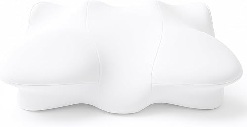 Almohada cervical de alto perfil para soporte de cuello, almohada ergonómica de espuma viscoelástica para dormir de lado, apoyo firme para aliviar