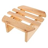 Beavorty Sauna Fußhocker Holz Beinstütze 24cm Tritthocker für Bad Sauna Senioren Bett und Küche