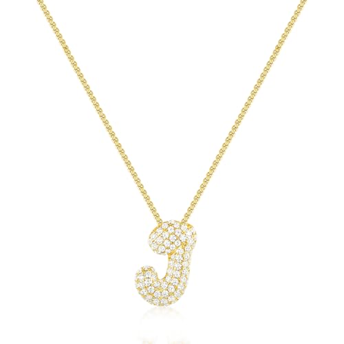Collier initiale ballon or cadeau personnalisé pendentif lettre bulle fille