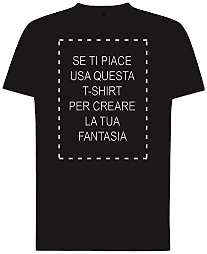 Crea tu camiseta con tu fantasía 100% algodón peinado. Negro XXL