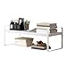 Metal Desk Organiser Shelf Stackable Storage Stand Desktop Bookshelf Space Saving Bookcase Desktop Shelves for Office