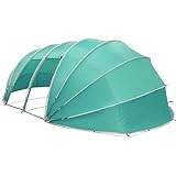 vidaXL Tienda de Piscina Tipo cúpula Azul 538 x 440 x 204 cm, Carpa Impermeable para jardín y terraza, fácil de Montar, Protege la Piscina del Viento y el Sol