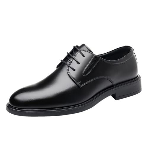Men's Lace up Dress Shoes Genuine Leather Soft Sole British Style Business Casual Formal Office Work Autumn Wedding Groom Footwear