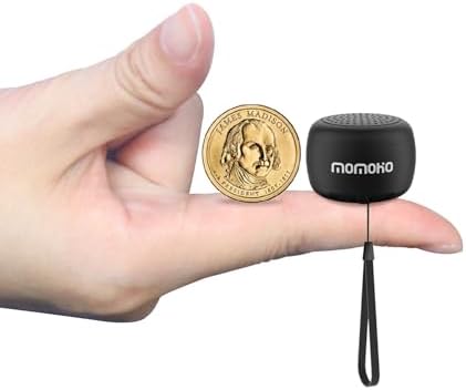 Mini Bluetooth Speaker with Camera Remote Control For Smartphones, TWS Pairing Stereo Bluetooth 2 Watts Speaker, Portable Bluetooth Speaker Wireless(Mini Round, Black)