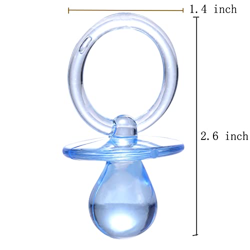 Image of 36PCS Acrylic Baby Pacifier for Baby Shower Favor,Baby Pacifiers Necklace Acrylic Baby Pacifier for Baby Shower Supplies Baby Shower Table Decorations Baby Shower Games (36,White 2.5 inch)