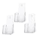SEWOART 3pcs Transparent Data Shelf Stand Table Sign Holder Leaflet Holder Flyer Holder Wall Mounts Desktop Document Holder Literature Holder White Acrylic Plate Office Brochure