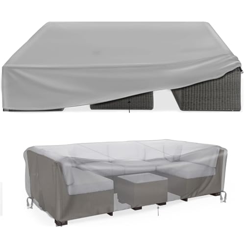HomKawt Patio Furniture Waterproof Cover, Heavy Duty Oxford ...