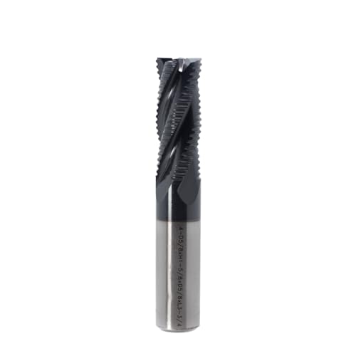 Image of Roughing End Mill JESTUOUS HSS Square Nose 4 Flute Fine Tooth Bit 5 /8 inch Shank Dia. 1-5 /8 inch Flute Length for Milling Metal Steels,1 Piece