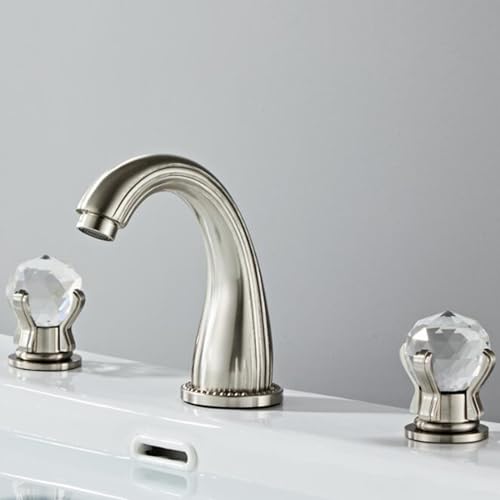 Robinet mitigeur de lavabo à 3 trous et double poignée rétro