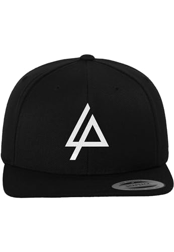 Cappello con visiera nero, semplice, ricamato con il logo inconfondibile dei Linkin Park