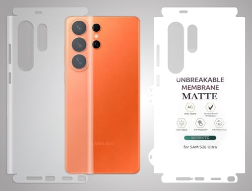 Image of Edge To Edge Back Screen Guard for Samsung Galaxy S26 Ultra 5G Unbreakable Membrane Diamond Quality Film Screen Protector [BACK] - Matte Screen Guard