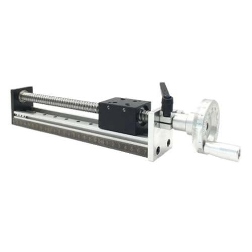 Dual Optical Axis Manual Sliding Table Rail Guide Digital Display Linear Rail Stage Module Manual Sliding Table SFU1605 C7 Ball Screw with Hand Wheel(100mm Stroke)