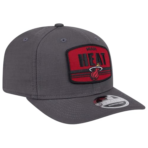 Gorra Snapback New Era Miami Heat Ajustable Gris miniatura 3