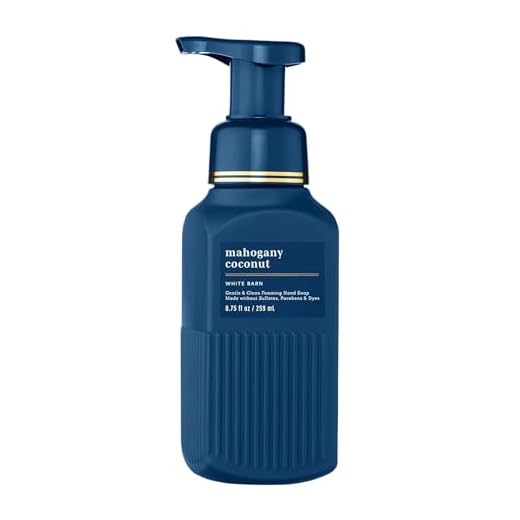 Bath & Body Works Gentle & Clean Foaming Hand Soap, Mahogany Coconut Scent, Non-Drying, Made Without Sulfates & Parabens, Foaming Hand Wash for Kitchen & Bathroom, 8.75 fl oz - 1 Pack