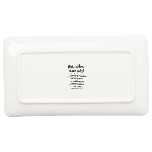 Image of Silver Buffalo Rick and Morty Plant Portal Fall Ceramic Sushi Set with Dipping Sauce Dish and Matching Chopsticks