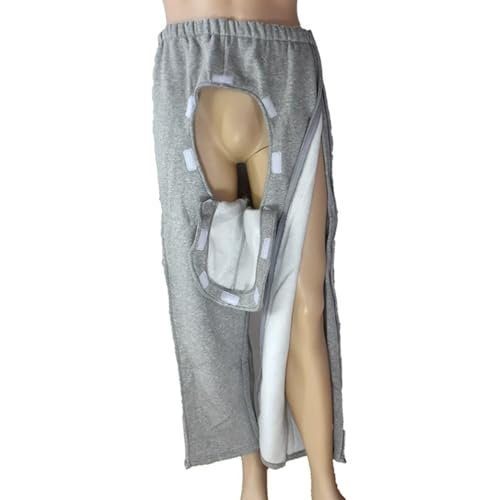 Pantalon de soins ouvert adapté aux personnes en fauteuil roulant alitées