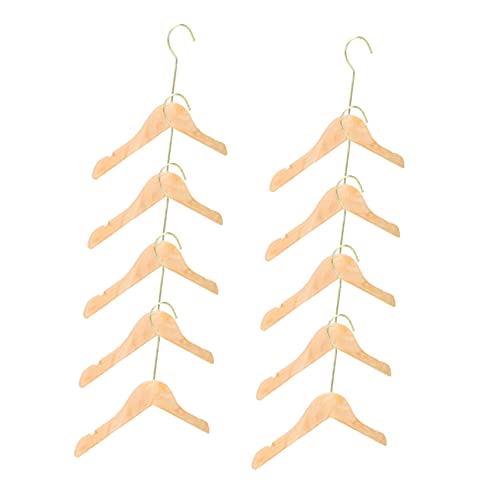 Doll Dress Hanger 10Pcs Hanger Doll Closets Hangers Small Suit Hangers Kids Wooden Hanger Nonslip Hangers Kids Hangers Shirt Hanger Small Wood Hangers 'S Coat Hangers Hangers #TOP19