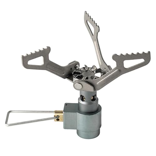 Hornillo compacto de camping, olla de mochila, estufa de camping plegable, cocina de propano, quemador de camping ligero, utensilios de cocina al aire libre para mochileros, senderismo y picnics